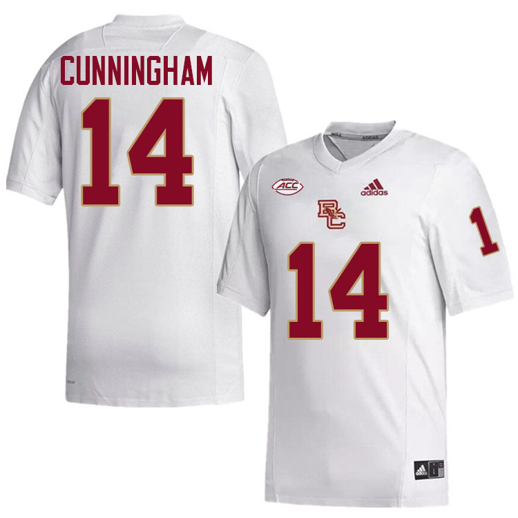 Ashton Cunningham Jersey,#14 Ashton Cunningham Boston College Eagles Football Jersey,Uniforms-White